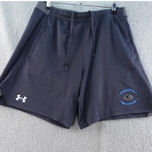Under Armour Gray Mens L Athletic Shorts Football Gym Workout Performance‎